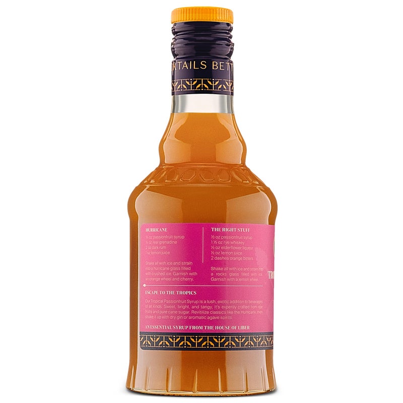 Liber & Co. Tropical Passionfruit Syrup (12.7 oz) - Craft Cocktail Mixer with 50% Passionfruit Juice - Perfect for Hurricanes, Saturns & Tiki Drinks - Image 5